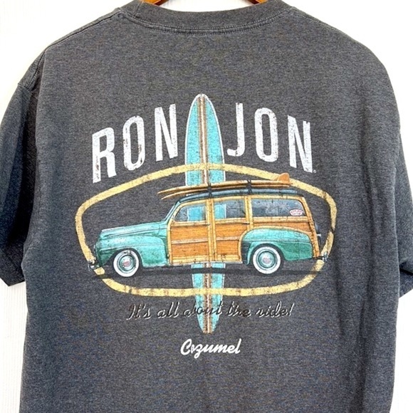 Ron Jon - It’s All About The Ride Cozumel Surfboard And Station Wagon T Shirt L - Picture 10 of 10